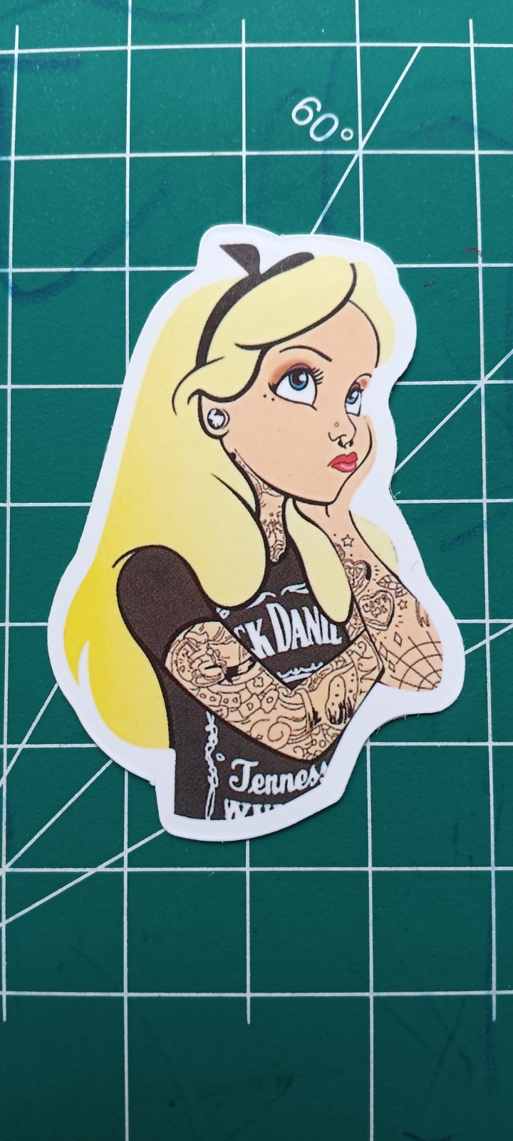 DARK DISNEY PRINCESS VYNIL STICKER 3X2 INCHES