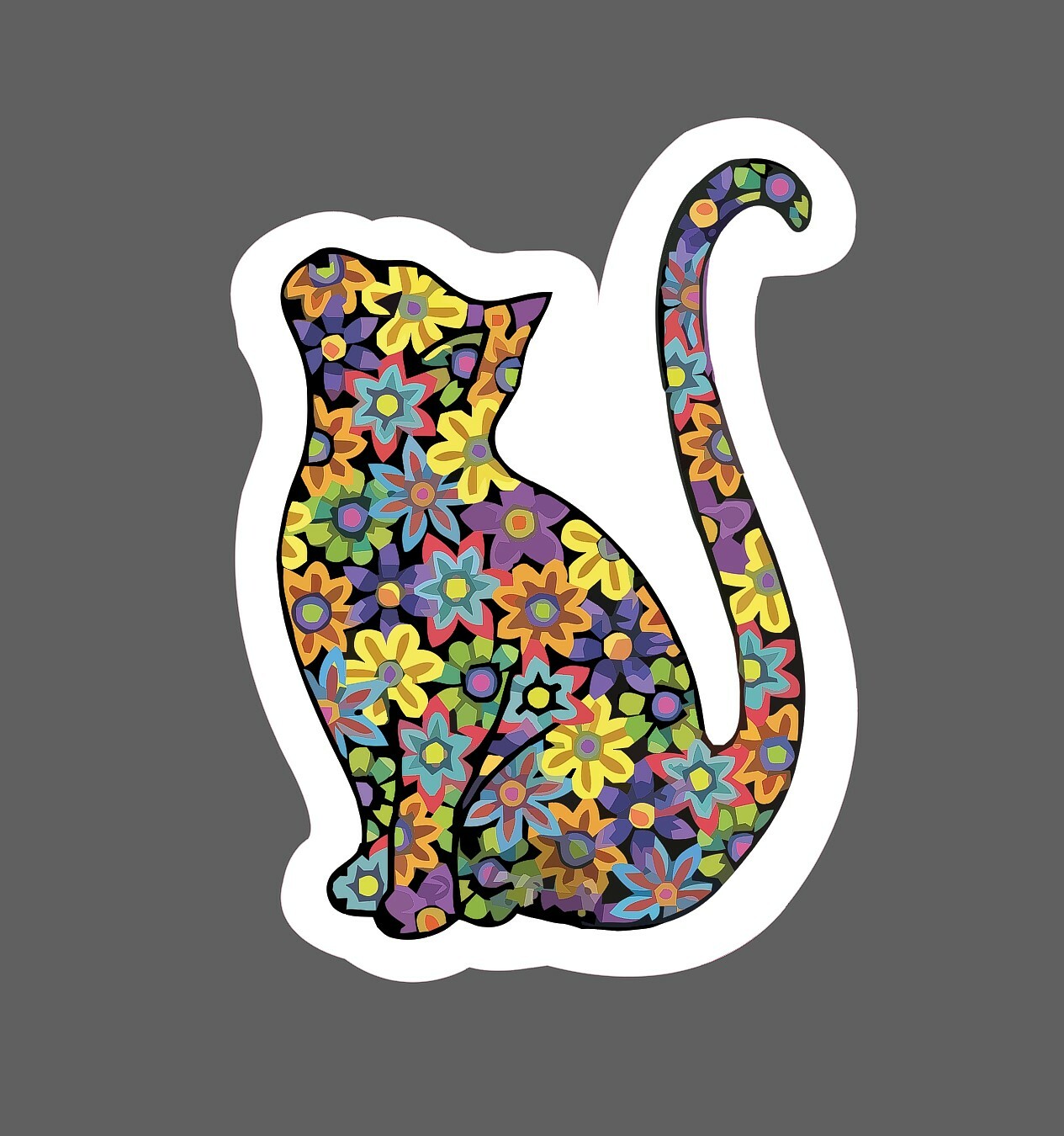 Cat Sticker Flower Pretty Waterproof – Buy Any 4 For $1.75 Each Storewide!