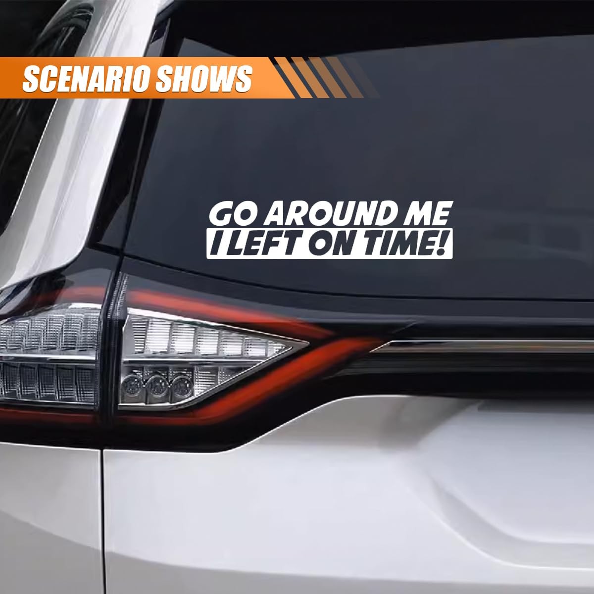 Go Around Me I Left On Time Sticker Decal, Waterproof Vinyl Sticker, Cute Car…