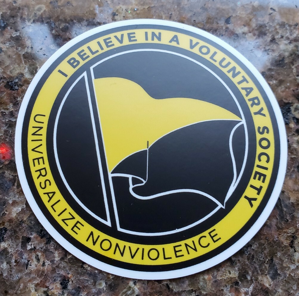 Anarcho-Capitalism Flag 3" sticker Pro Liberty 🗽 Voluntary Society Sovereign