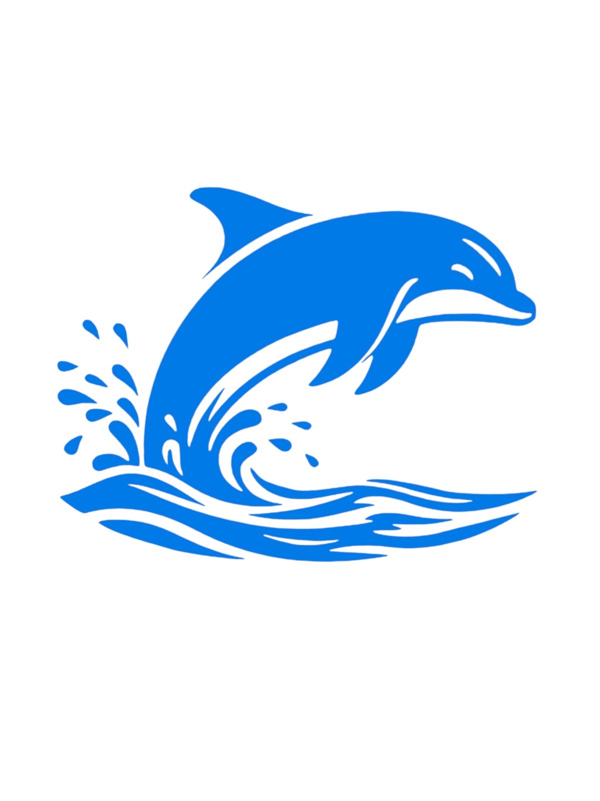 Dolphin splashing Decal for car Windows Laptops most Smooth Surfaces