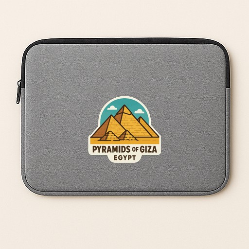 Pyramids of Giza Egypt Iron On Heat Transfer Vinyl HTV Die-Cut Symbolic Landmark