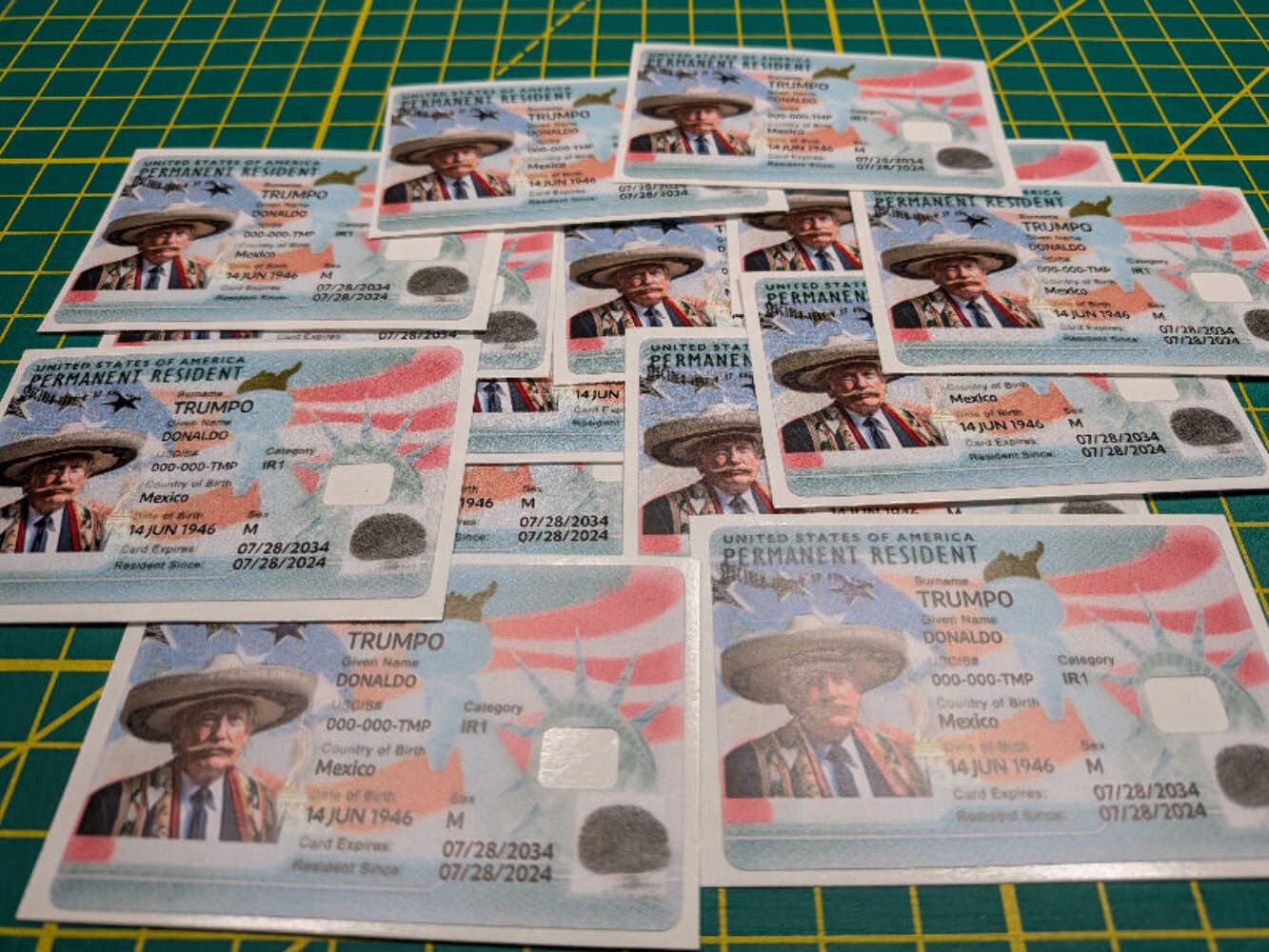 Trump Green Card Credit Card Skin, Debit Card Covering Small Chip, Easy Install