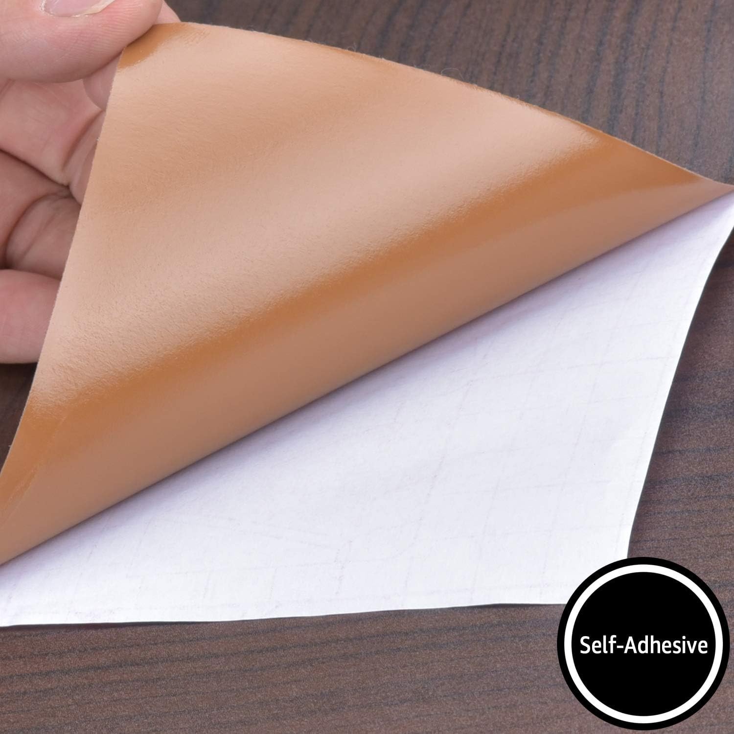 17.3" x 120" Pack Of 1 Vinyl Wood, Black