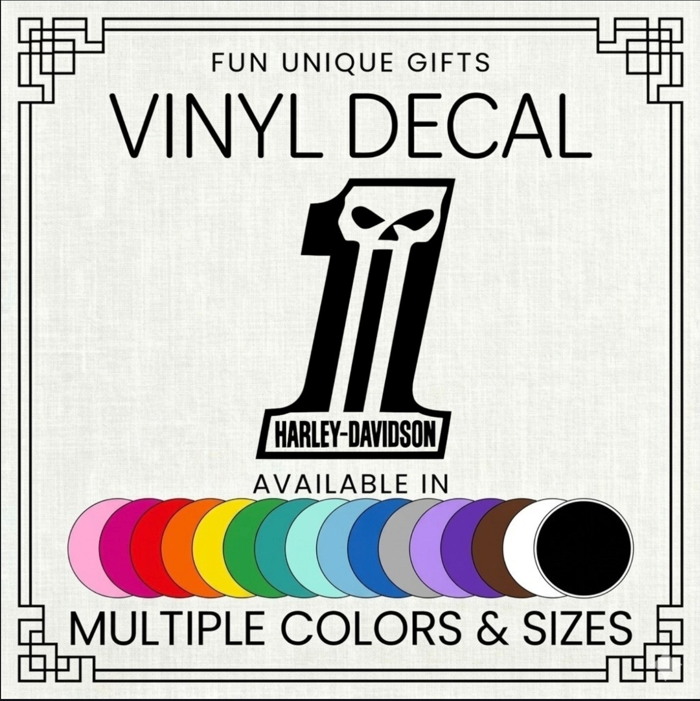 Harley Vinyl Decal Sticker -Multiple Colors & Sizes- SHIPS FREE!