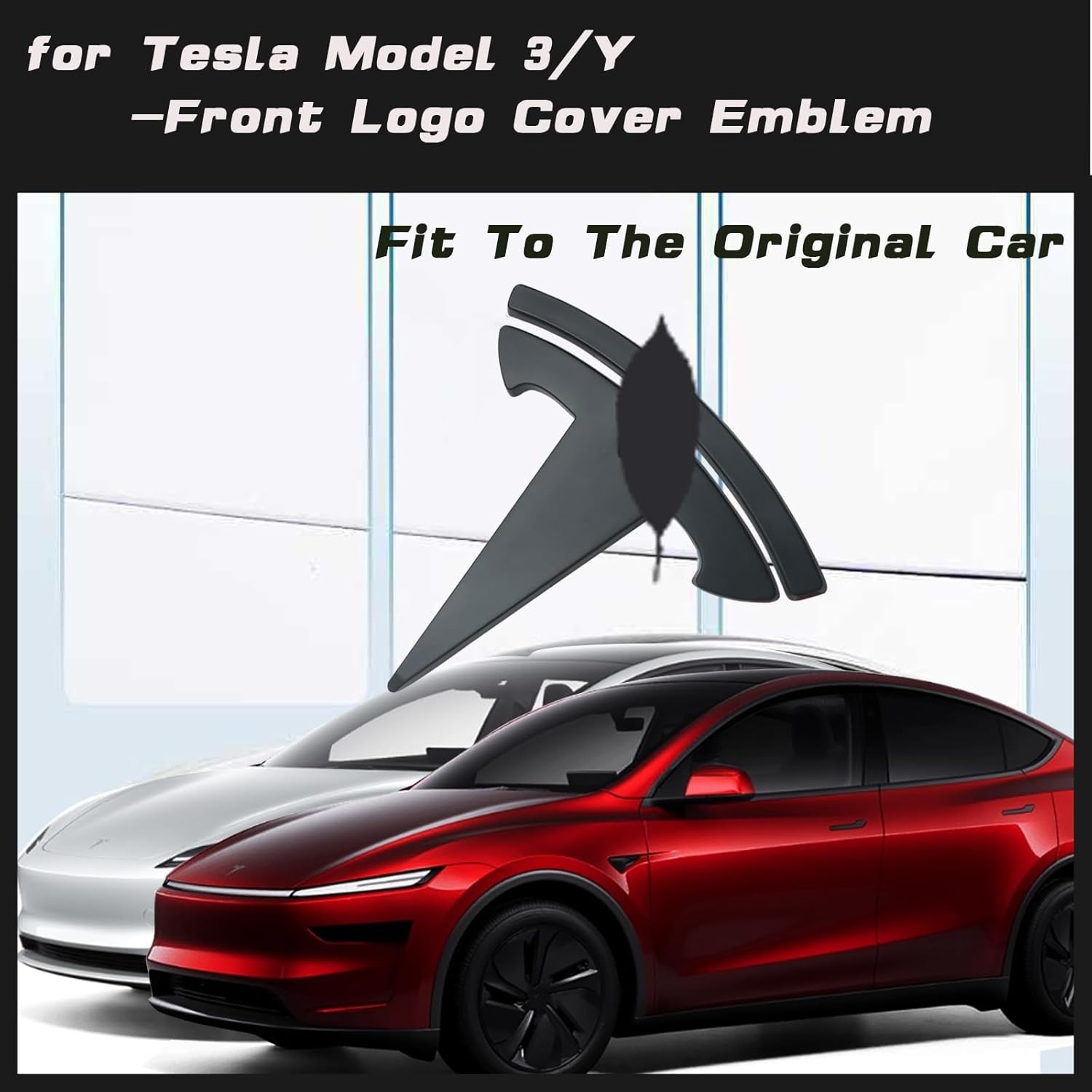 Vehicle Specific Matt Black Emblem Cover for Tesla Model 3/Y – Custom Look