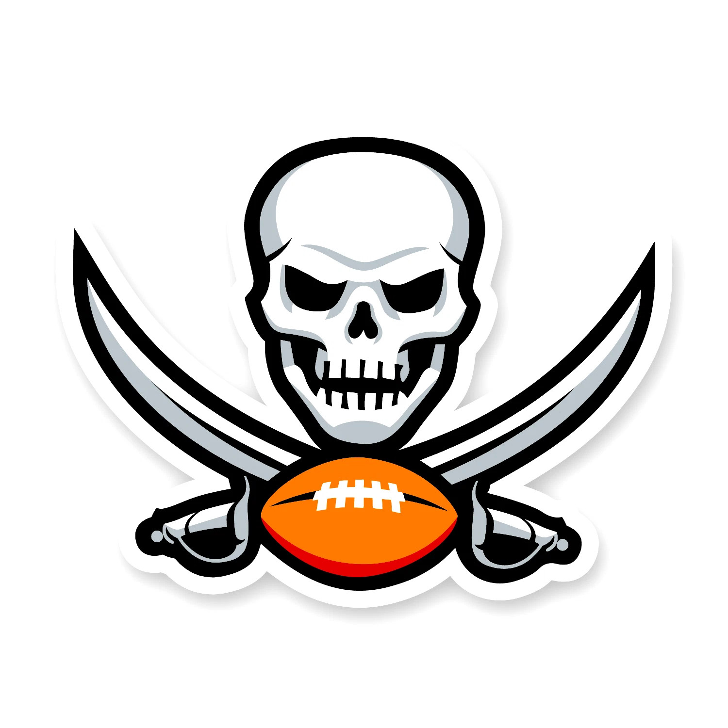 Tampa Bay Red Pewter Football Weather Resistant Vinyl Sticker/Decal 10