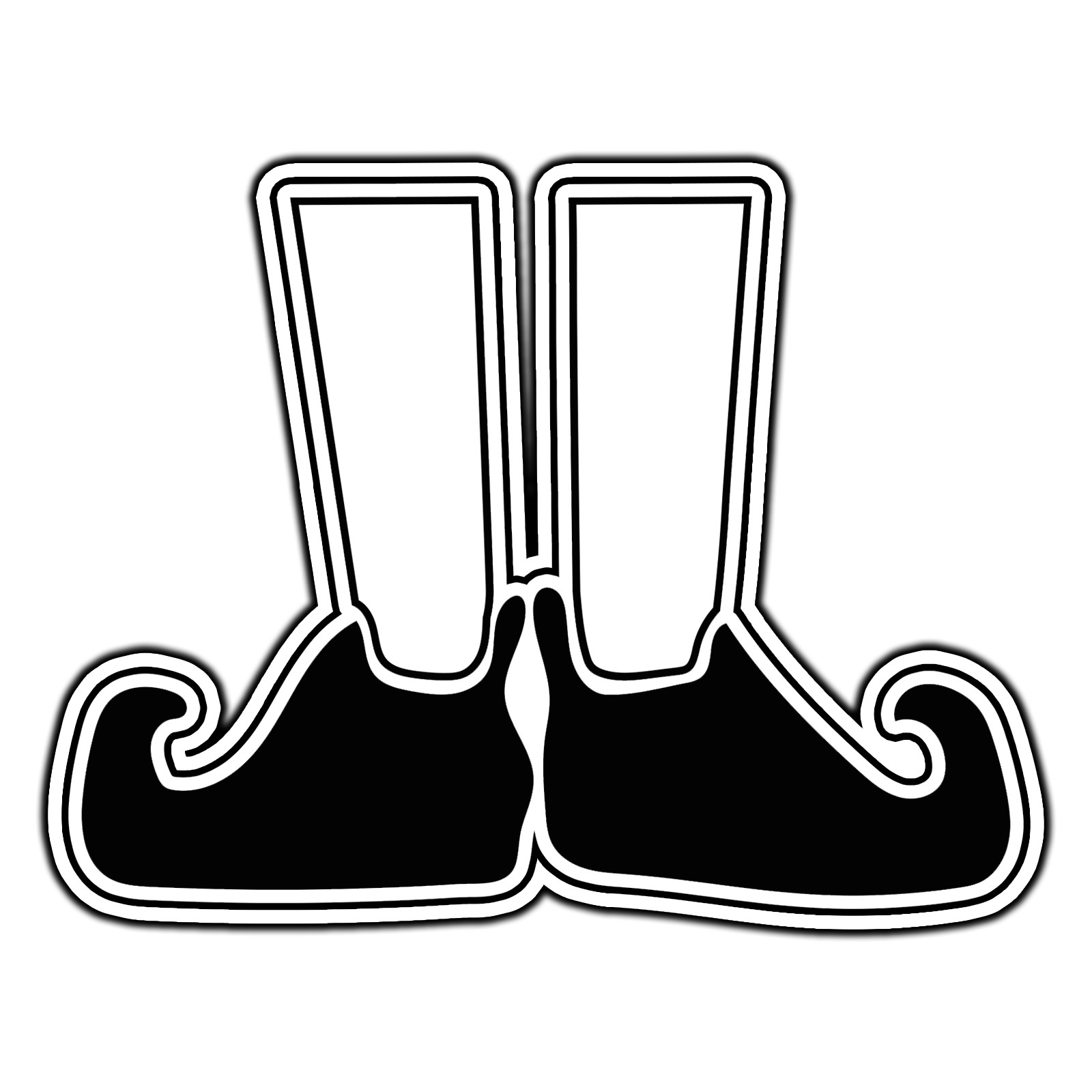 Buddy The Elf B&W Shoes Sticker Waterproof Vinyl Decal Die-Cut