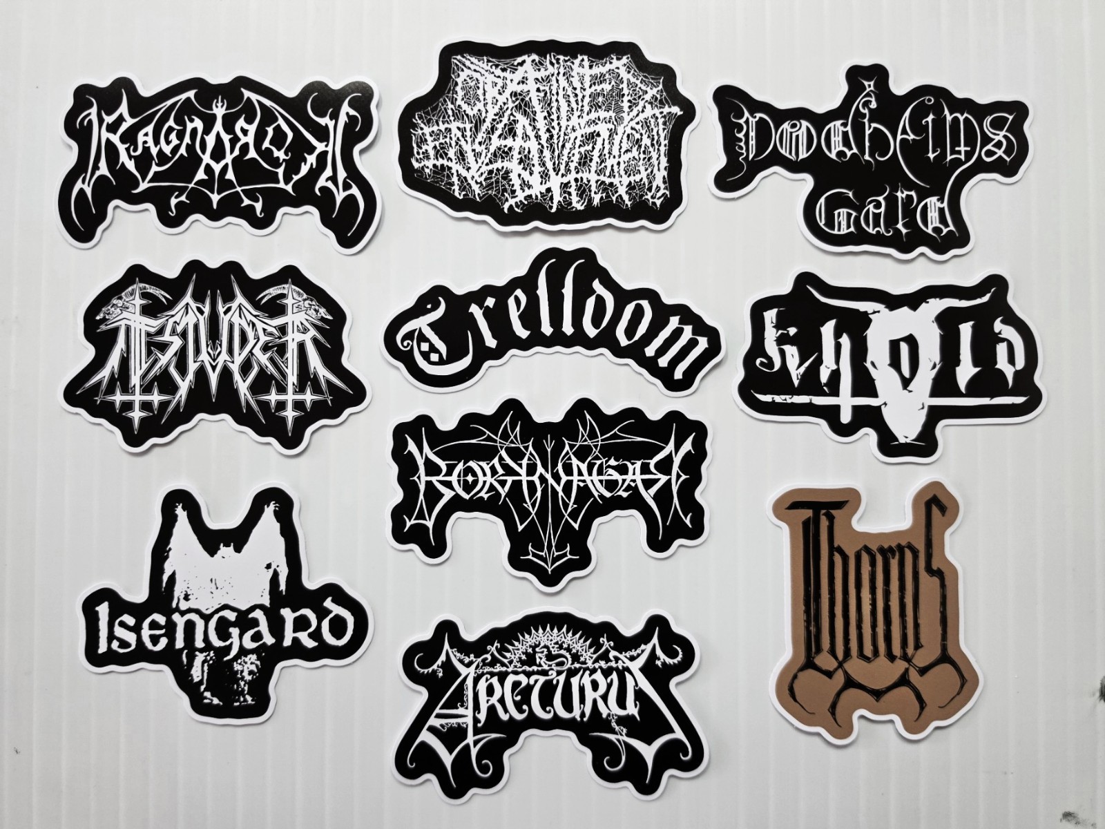 Black Metal Sticker Pack (QTY 10) SET 6 isengard khold thorns ragnarok trelldom