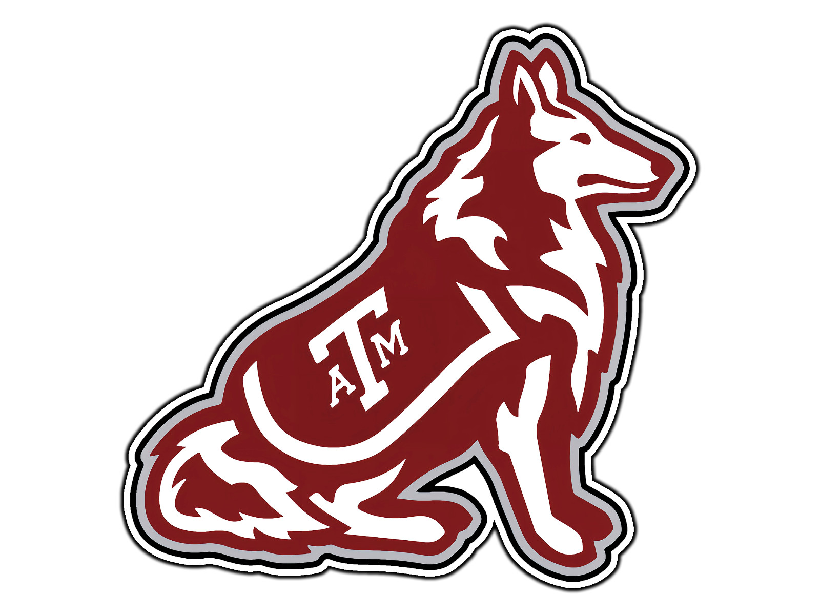 Texas A&M Aggies Mascot Logo #2 College Sticker Waterproof Vinyl Decal Die-Cut