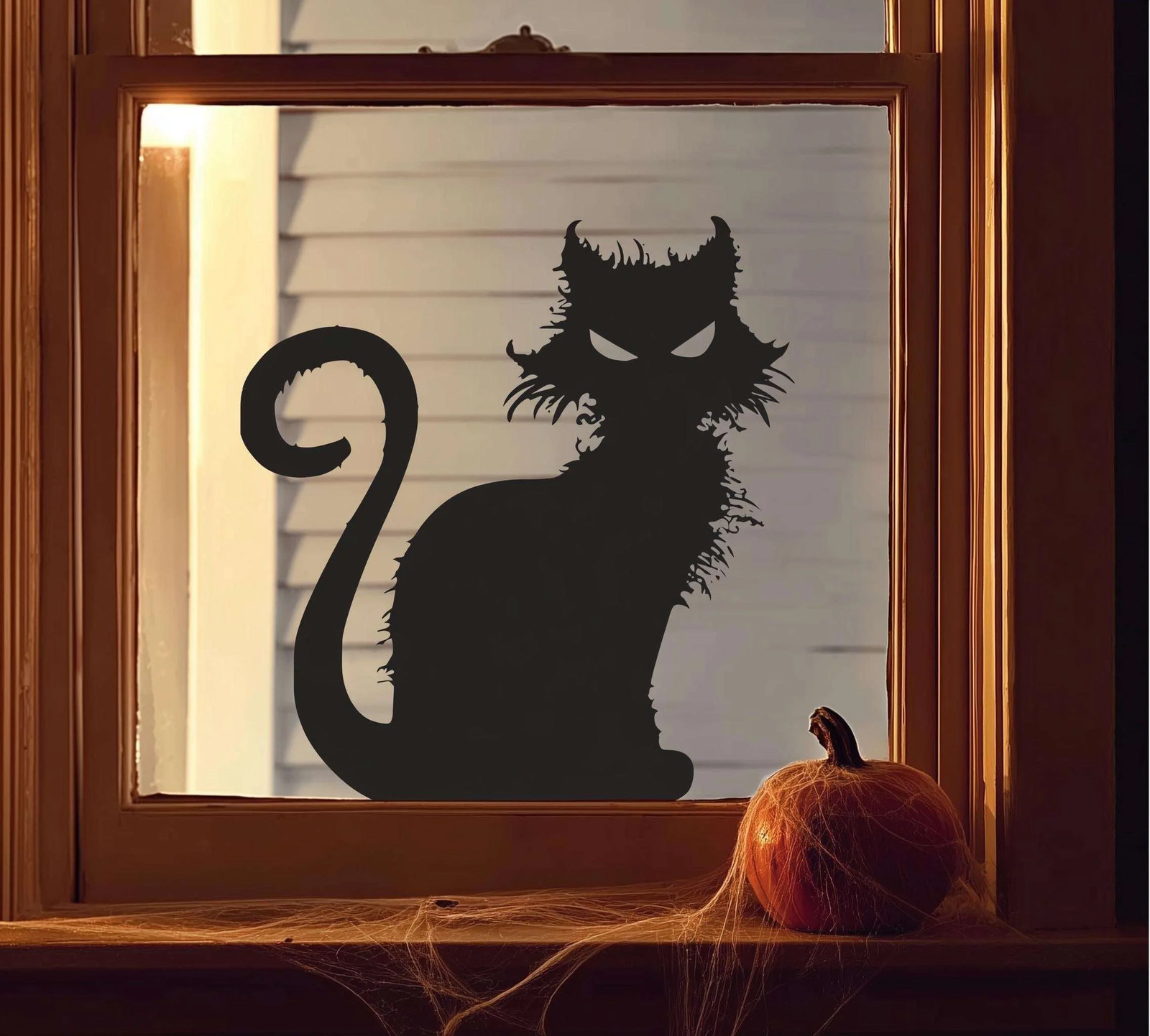 Halloween Cat Window Decal | Scary Black Cat Sticker