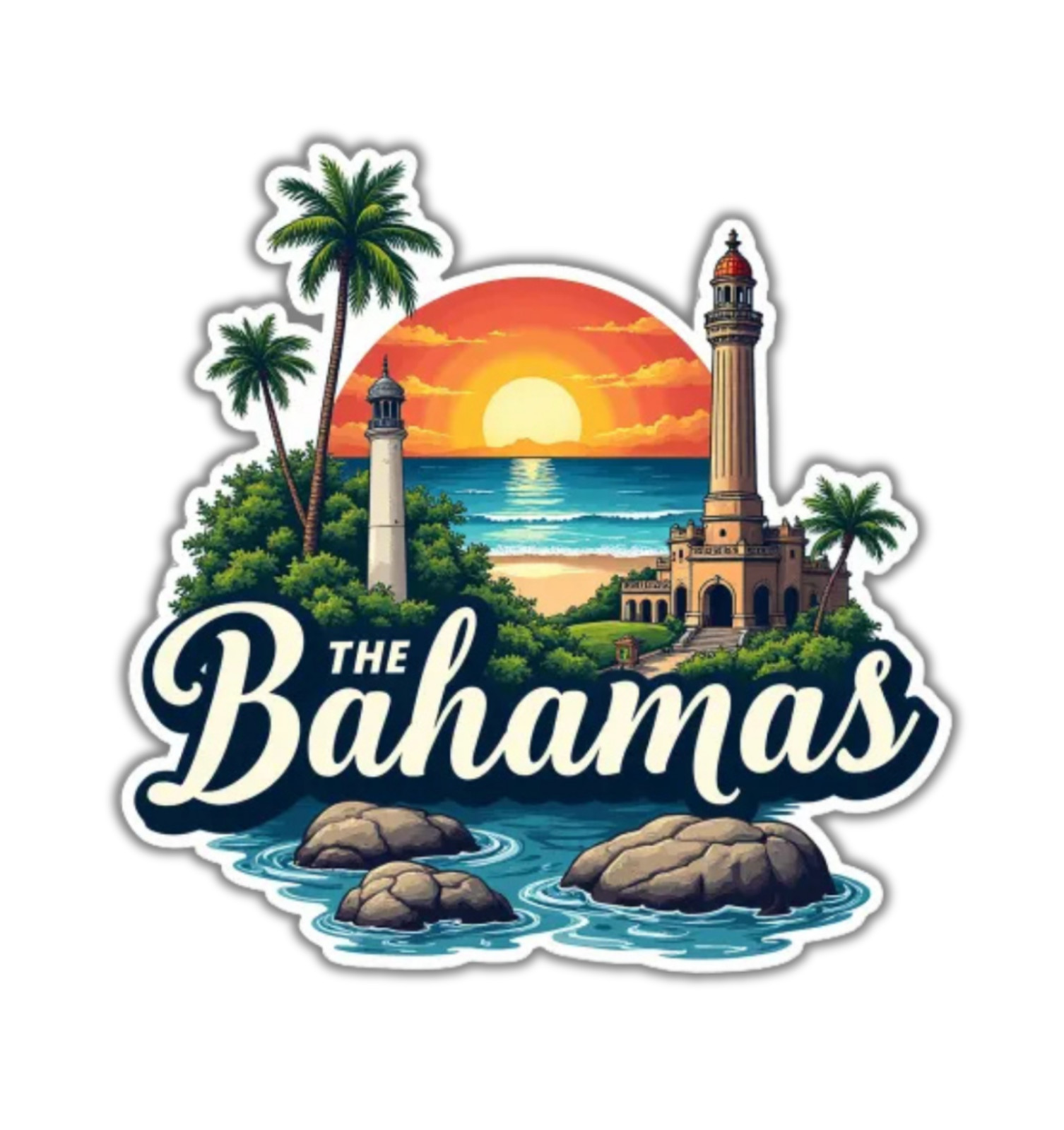 The Bahamas Fridge Magnet or Laptop Sticker