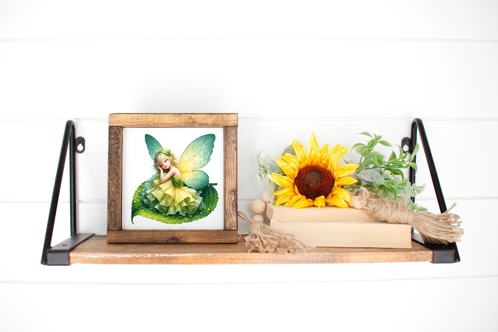 Green and Yellow Fairy UV DTF Transparent Sticker / Decal