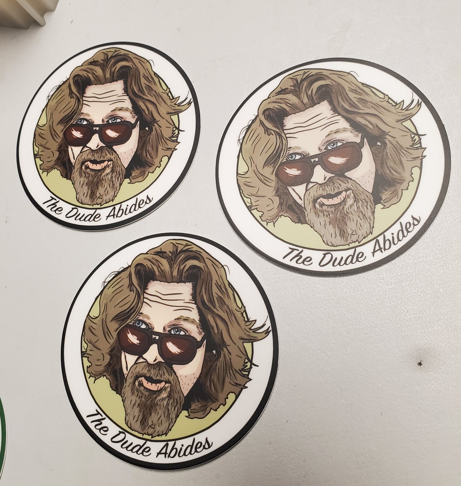 Big Lebowski The Dude Abides STICKERS 3 PACK LOT *WORLDWIDE 🌐 SHIPPING*