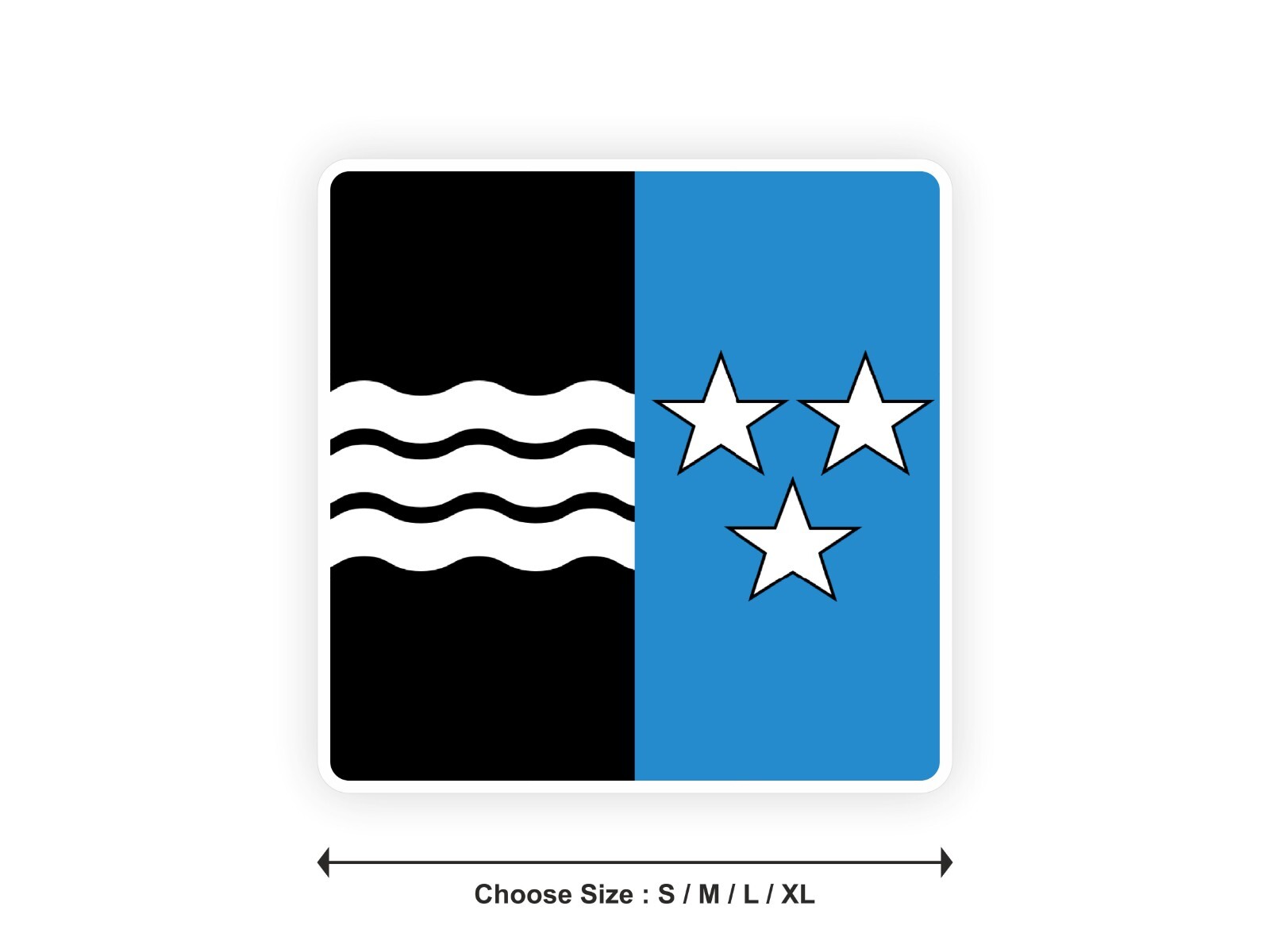 Sticker flag SWITZERLAND AARGAU ARGOVIA swiss 2,7′′(S) -7,8′′(XL) decal