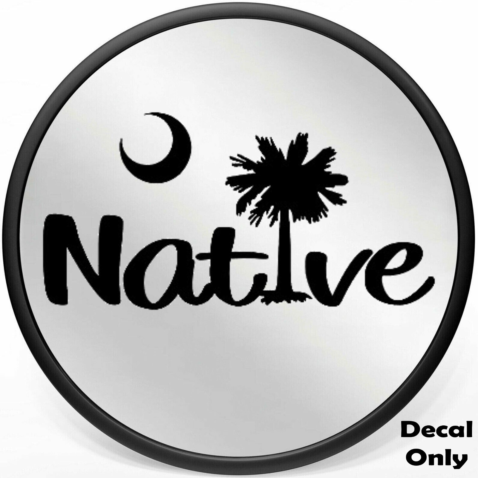 South Carolina Native Palmetto Tree Decal Sticker SUV Van Car Vacation Beach