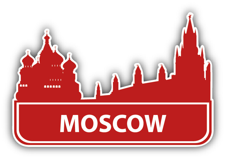 Moscow City View Russia Car Bumper Sticker Decal