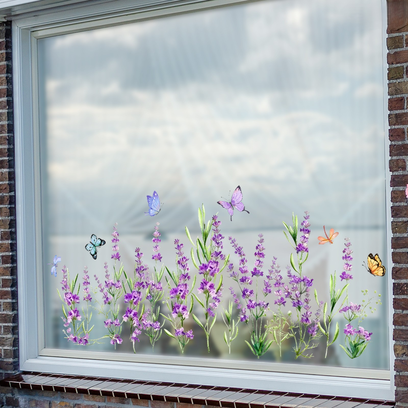 Fade Resistant Floral Window Stickers for Spring Summer Home Decoration
