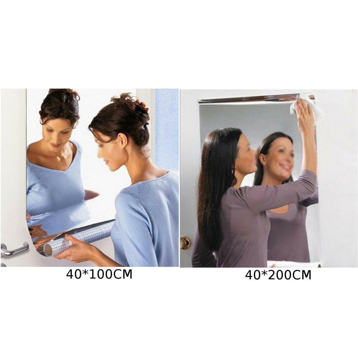 DIY Rectangle Mirror Wall Sticker for Bathroom Enhance Your Decor 100 200CM