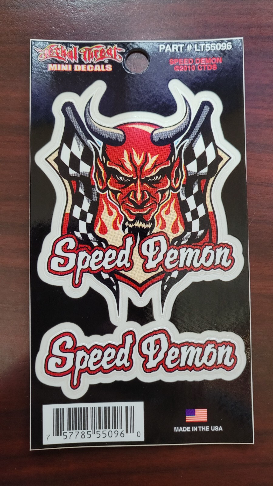 NEW LETHAL THREAT SPEED DEMON MINI DECAL STICKER 2.75"x3.5" LT55096
