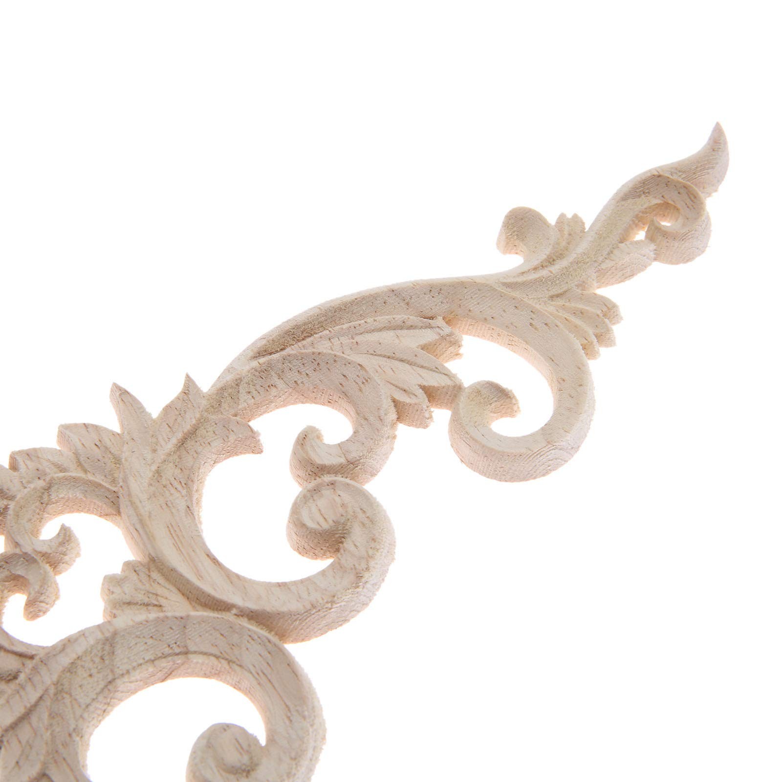 Wood Appliques Decorative Wood Onlays for Furniture, 4Pcs Unpainted DIY Woode…