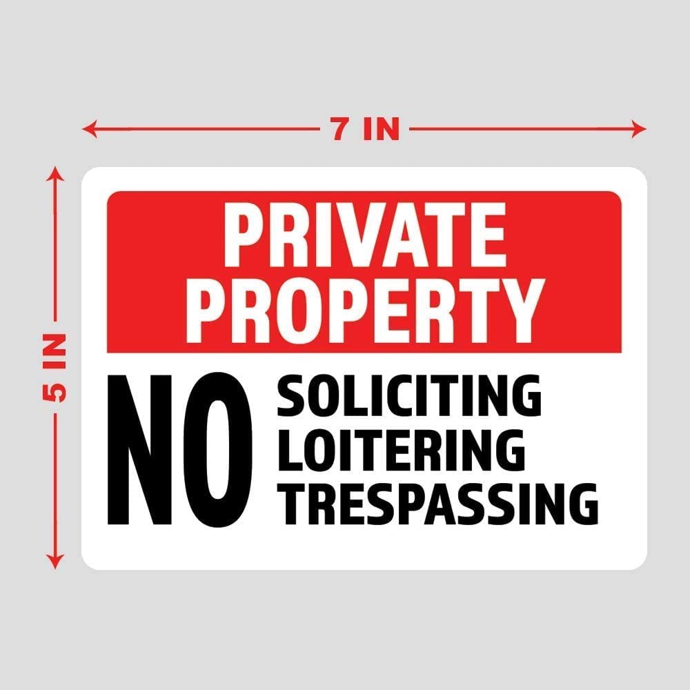 2-Pack Premium Quality Vinyl Decal Sticker for Private Property, No Mulit
