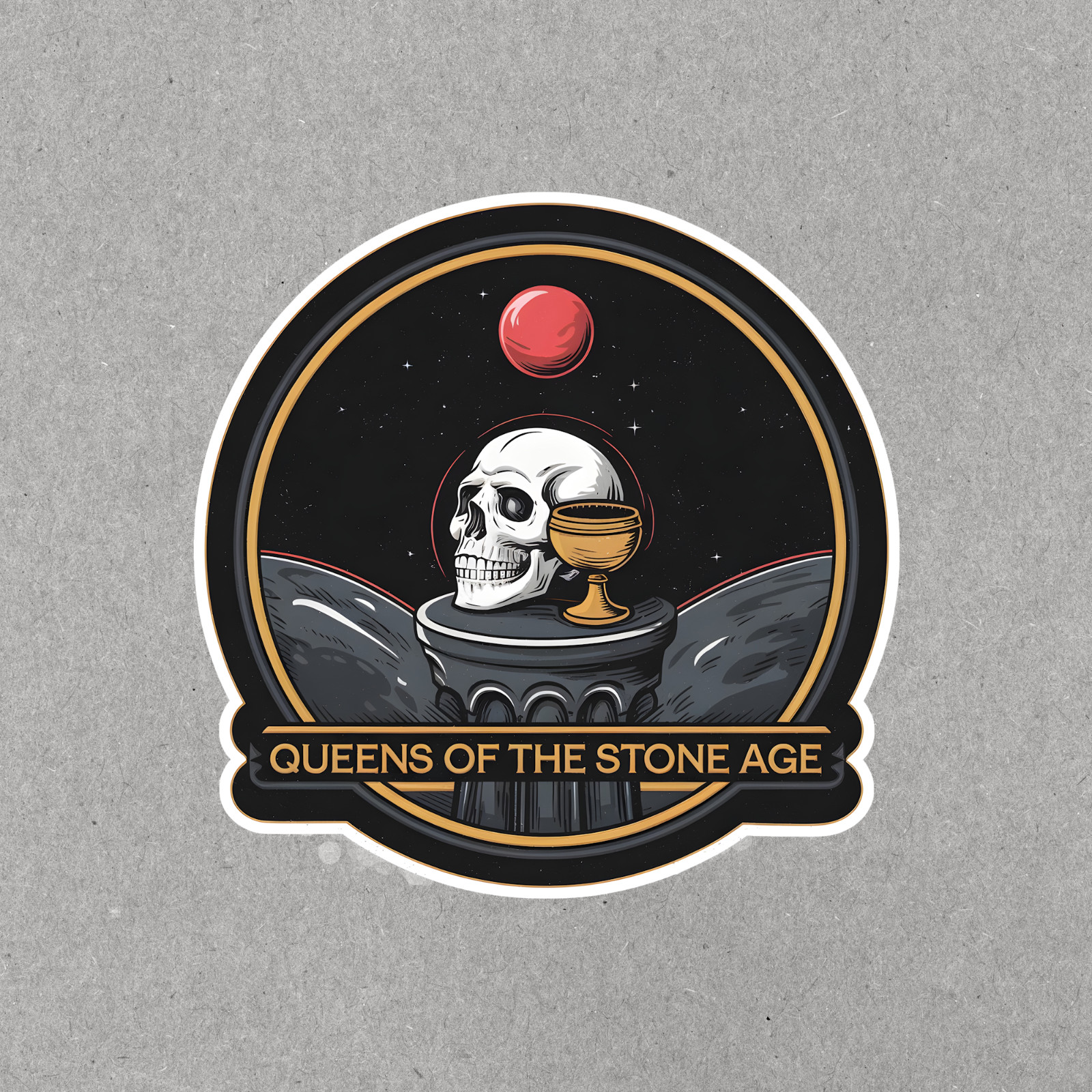 Queens of the Stone Age Skull Chalice Sticker – Rock Music Band Decal #1572