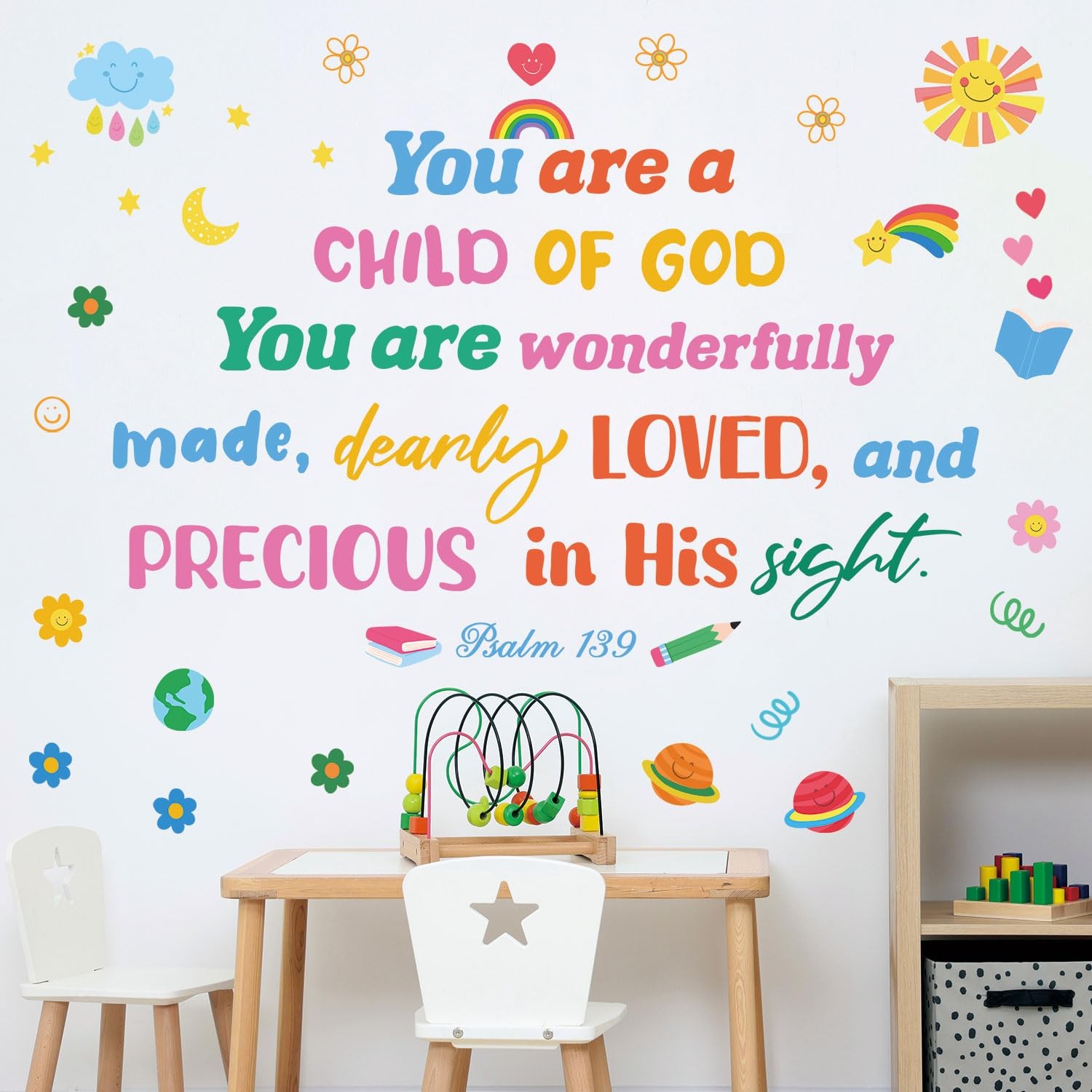 DS6-8085 Bible Quote Wall Stickers Decals Inspirational Christian Vinyl Home …