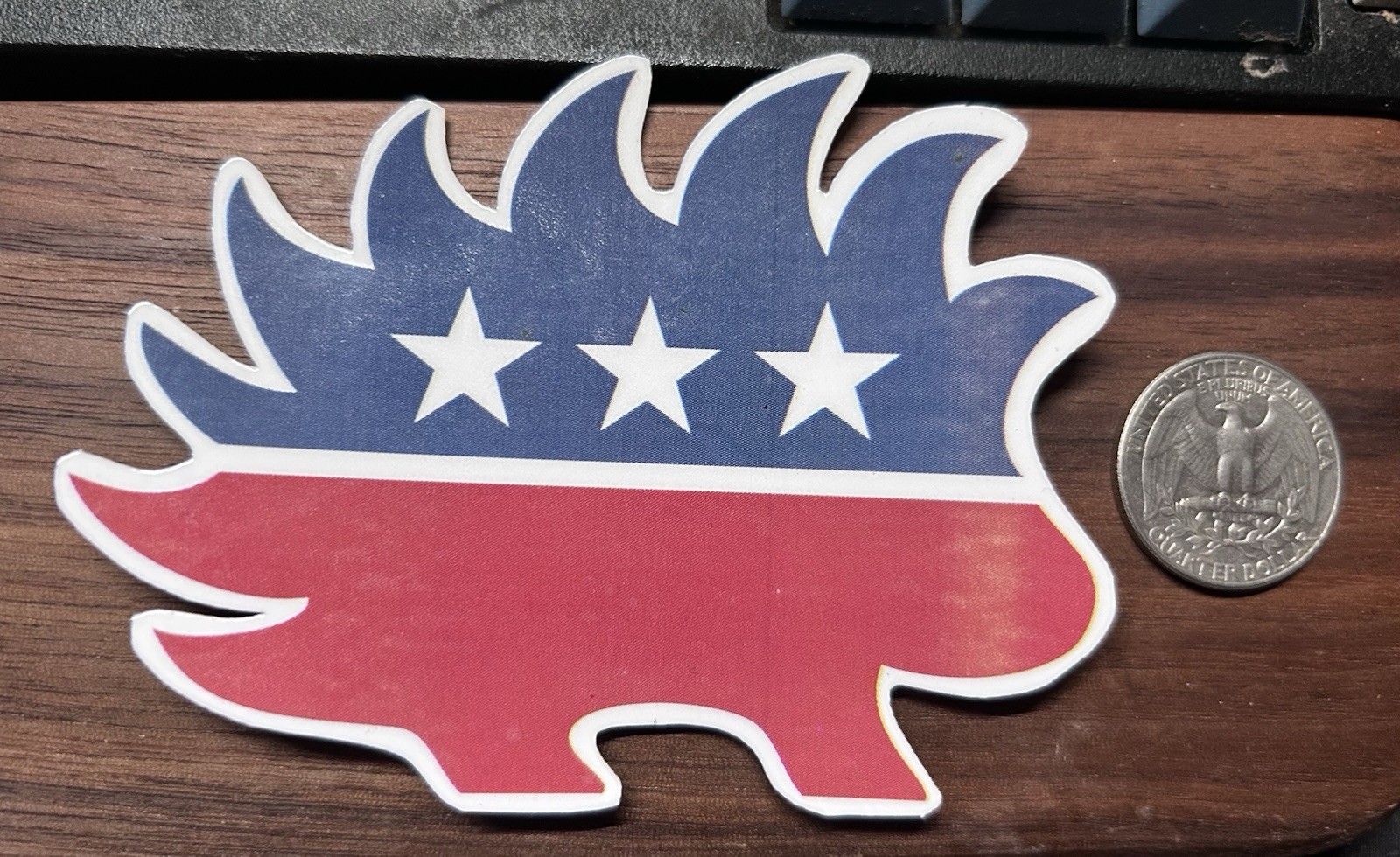 Libertarian Porcupine – Glossy Vinyl Sticker