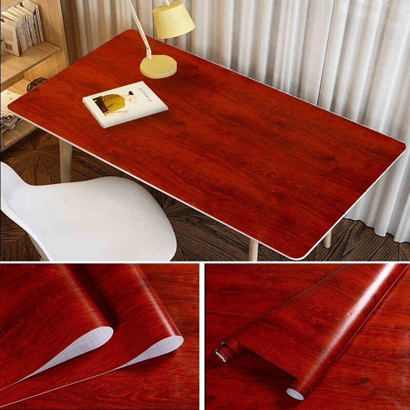Wood Grain Self-Adhesive Wallpaper Waterproof PVC Contact Stickers Home Decor