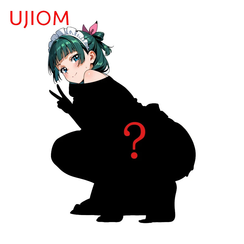 UJIOM Maomao Maid Uniform Wall Sticker Squatting Exquisite Attractive Decal