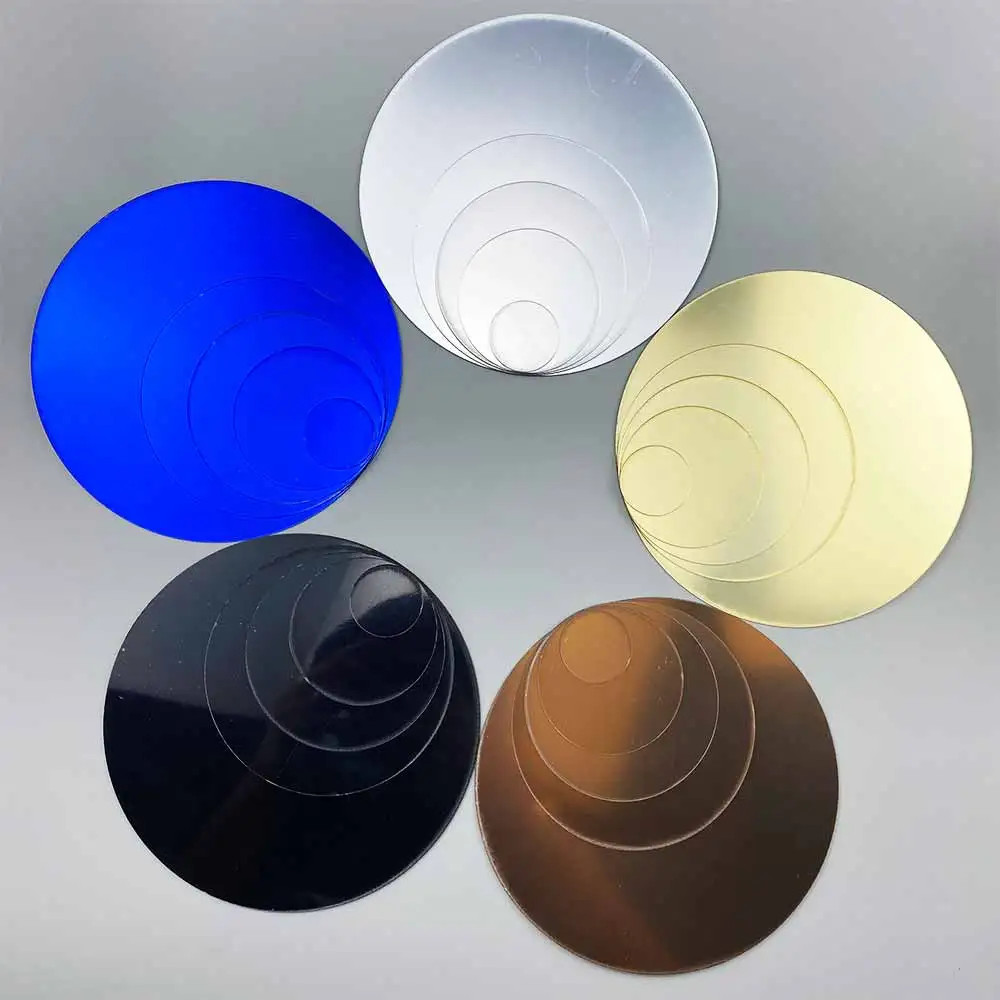Round Acrylic Mirror Wall Stickers Self Adhesive Small Circle Dots Room Decor
