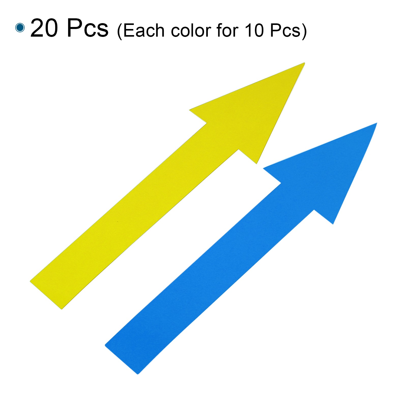 20Pcs Directional Arrow Sticker Self Adhesive Floor Decal Sign Blue/Yellow