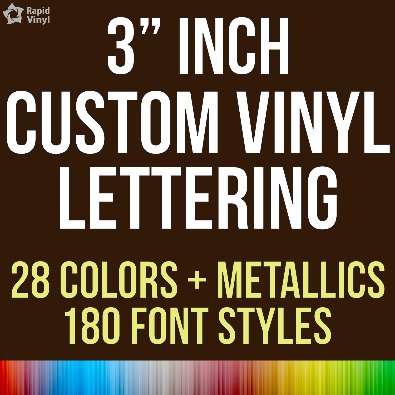 3 Inch Custom Vinyl Lettering Numbers Transfer Decal Sticker Boat Window Glass