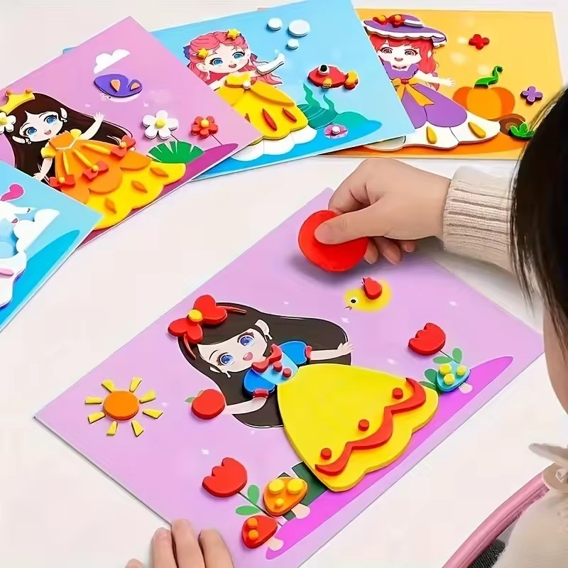DIY 3D EVA Foam Sticker Puzzle Cartoon Animal Craft Educational Toy Kids Gift