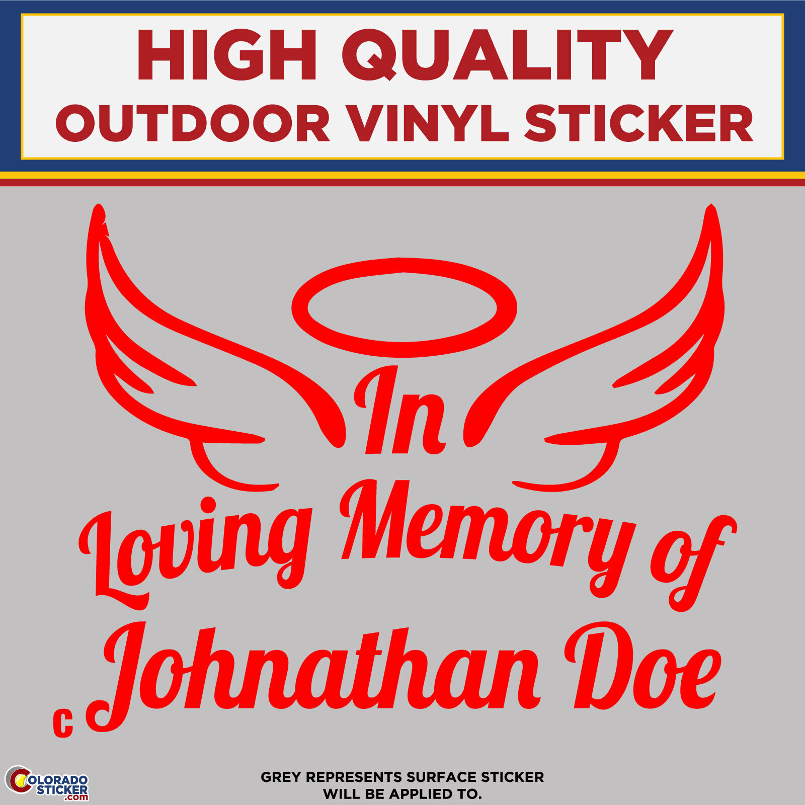 In Loving Memory – C, High Quality Die Cut Vinyl Sticker Decals