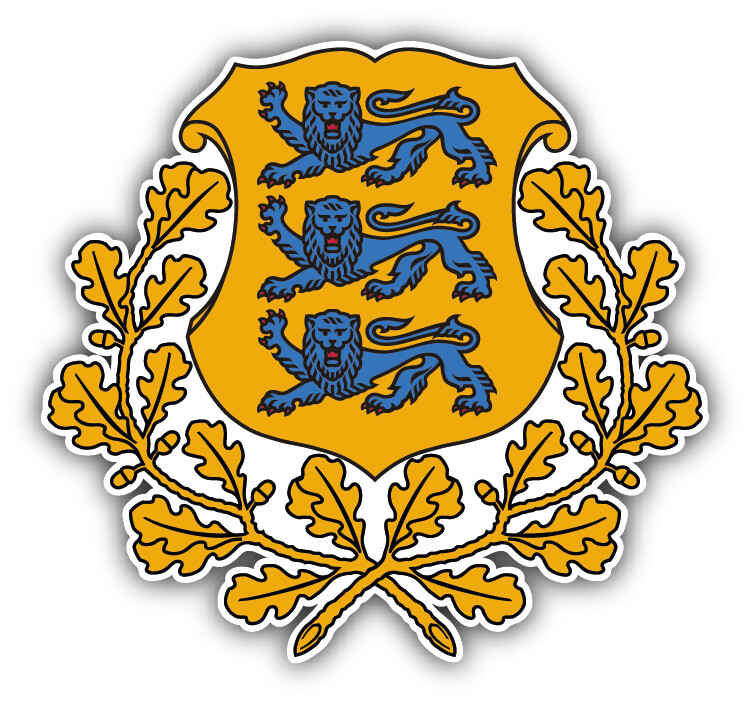 Estonia Coat Of Arms Car Bumper Sticker Decal "SIZES"