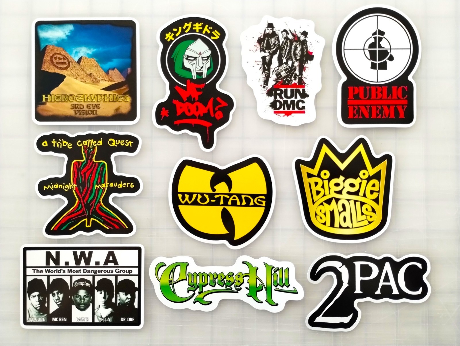 Classic Hip-Hop Sticker Lot (10 Stickers) SET 7 rap graffiti old school gangsta