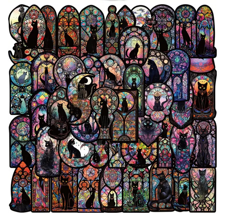 GOTHIC CATS Vinyl Stickers – Select A Sticker – BUY2GET8FREE!