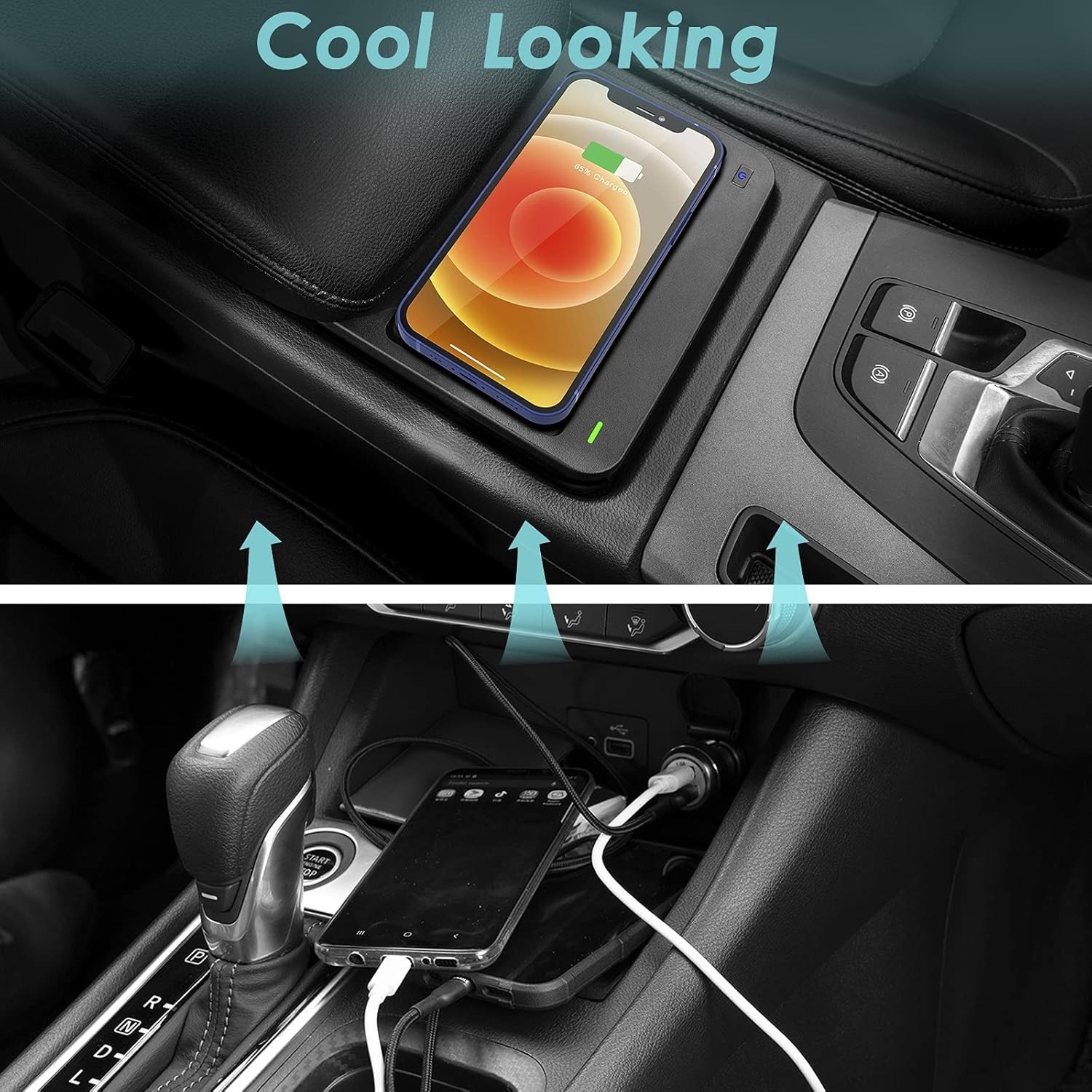 Wireless Car Phone Charger Pad for Audi Q5/SQ5 2018-2024, Center Console Accesso