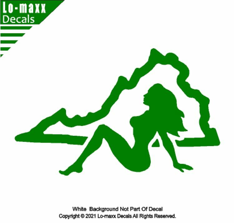 Virginia Mudflap Girl Original Art Superior Quality Die Cut Vinyl Decal