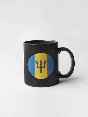 Barbados Flag Circle Sticker Decal