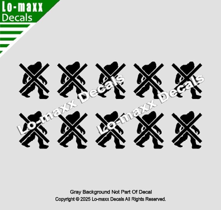 Bigfoot Victory Markings Die Cut Vinyl Sticker War Trophy Sasquatch Decal