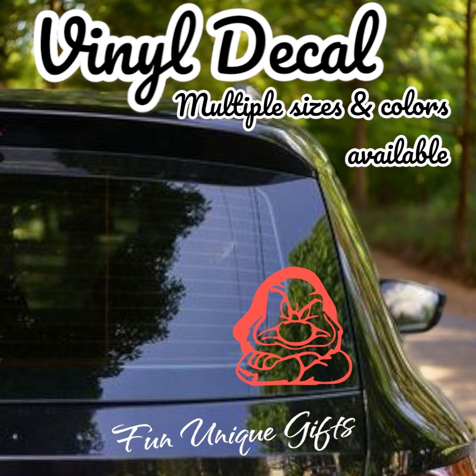Grumpy Vinyl Decal Sticker -Multiple Colors & Sizes- FREE SHIPPING
