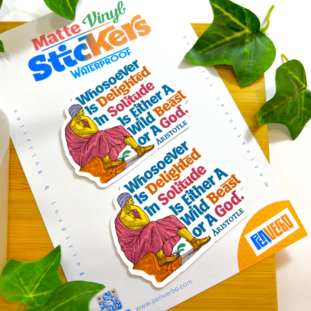Aristotle Quotes 2pcs | Life Quotes Stickers | Motivational Gifts | 0109
