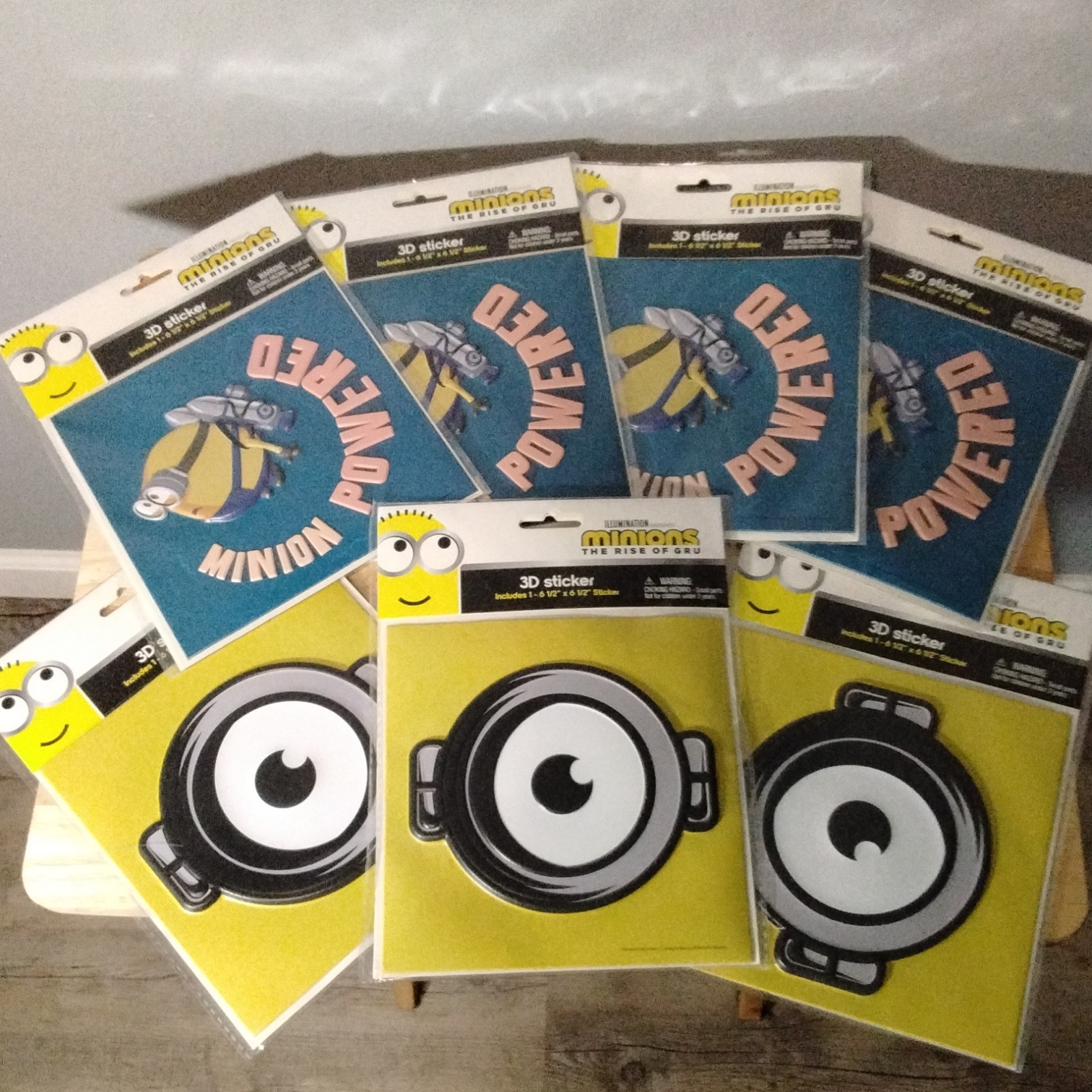 "7" Inkology Minions: The Rise of Gru 3D Effect Sticker 6.5in for Books/Locker