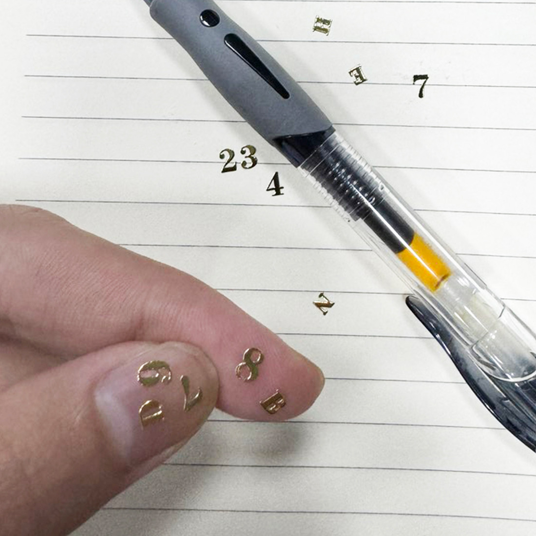 2 Sheets Letter Resin Stickers A to Z Gold Uppercase 3mm