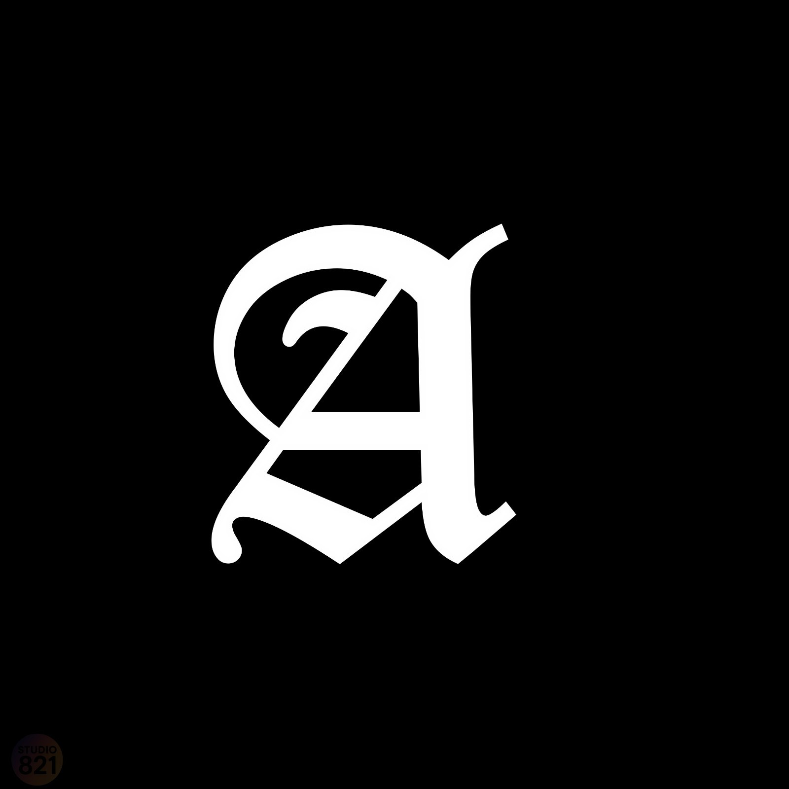Custom Old English Initial Decal | 1–3 Letter Vinyl Monogram Sticker