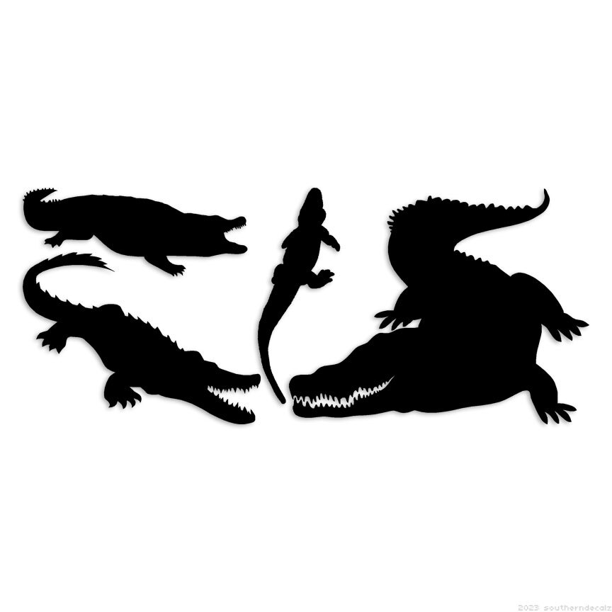 Alligator Gator Croc – Decal Sticker – Multiple Colors & Sizes – ebn6435