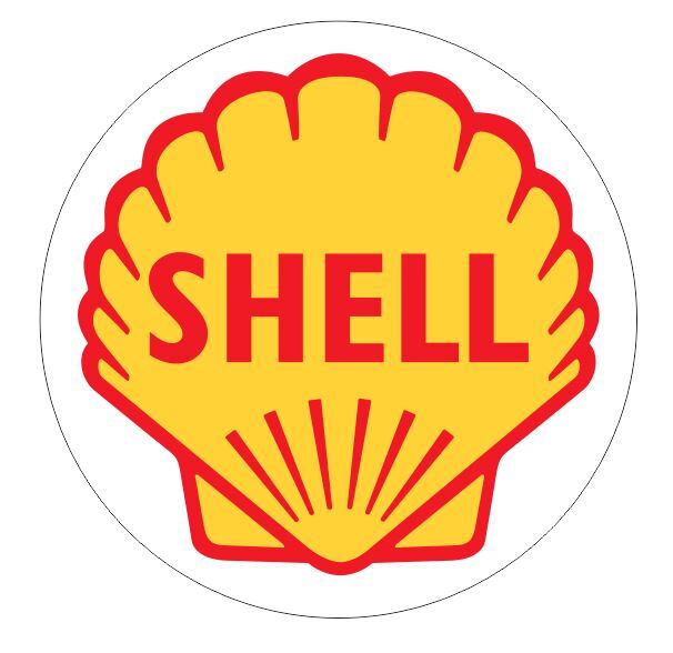 Round Shell Oil Shell Gasoline Sticker Decal R26ROUND